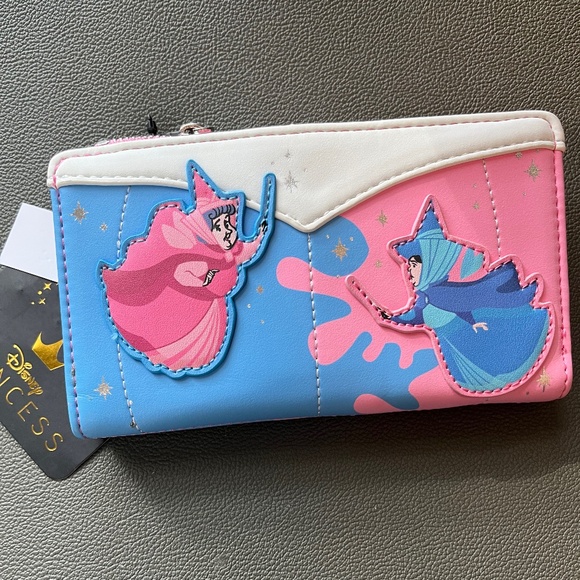 Loungefly Handbags - Sleeping beauty pink blue fairy loungeflys wallet